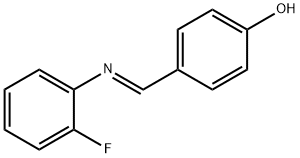 4-{(E)-[(2-fluorophenyl)imino]methyl}phenol Structure