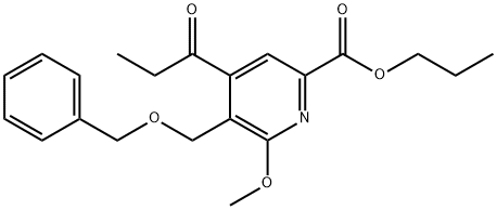 2-Pyridinecarboxylic acid, 6-methoxy-4-(1-oxopropyl)-5-[(phenylmethoxy)methyl]-, propyl ester Structure