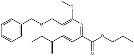 2-Pyridinecarboxylic acid, 6-methoxy-4-(1-methylenepropyl)-5-[(phenylmethoxy)methyl]-, propyl ester Structure