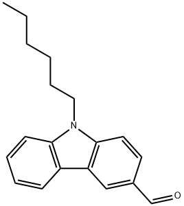 9H-Carbazole-3-carboxaldehyde, 9-hexyl- Structure