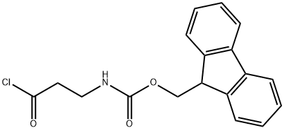 Carbamic acid, N-(3-chloro-3-oxopropyl)-, 9H-fluoren-9-ylmethyl ester 구조식 이미지