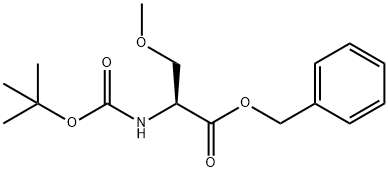 L-?Serine, N-?[(1,?1-?dimethylethoxy)?carbonyl]?-?O-?methyl-?, phenylmethyl ester Structure