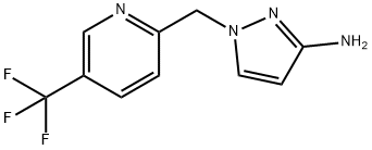 1H-Pyrazol-3-amine, 1-[[5-(trifluoromethyl)-2-pyridinyl]methyl]- 구조식 이미지