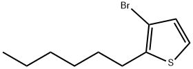 Thiophene, 3-bromo-2-hexyl- Structure