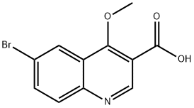 6-Bromo-4-methoxy-quinoline-3-carboxylic acid 구조식 이미지