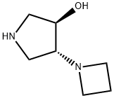 3-Pyrrolidinol, 4-(1-azetidinyl)-, (3R,4R)- 구조식 이미지