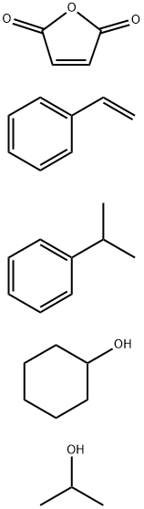 2,5-Furandione, telomer with ethenylbenzene and (1-methylethyl)benzene, cyclohexyl 1-methylethyl ester, ammonium salt Structure