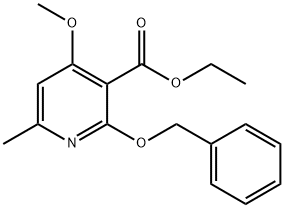 3-Pyridinecarboxylic acid, 4-methoxy-6-methyl-2-(phenylmethoxy)-, ethyl ester Structure