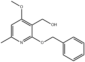 3-Pyridinemethanol, 4-methoxy-6-methyl-2-(phenylmethoxy)- Structure