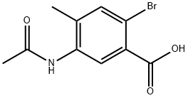 Benzoic acid, 5-(acetylamino)-2-bromo-4-methyl- Structure