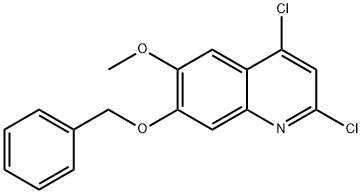 Quinoline, 2,4-dichloro-6-methoxy-7-(phenylmethoxy)- Structure