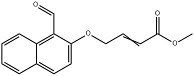 2-Butenoic acid, 4-[(1-formyl-2-naphthalenyl)oxy]-, methyl ester 구조식 이미지