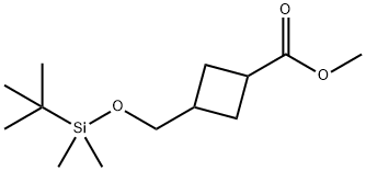 Methyl 3-(((tert-butyldimethylsilyl)oxy)methyl)cyclobutane-1-carboxylate Structure