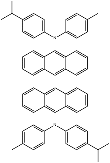 N10,N10'-bis(4-isopropylphenyl)-N10,N10'-dip-tolyl-9,9'-bianthracene-10,10'-diamine 구조식 이미지