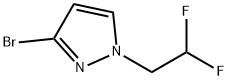 3-bromo-1-(2,2-difluoroethyl)-1H-pyrazole 구조식 이미지