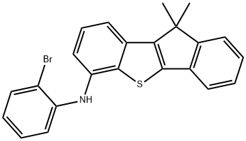 10H-Benz[b]indeno[2,1-d]thiophen-6-amine, N-(2-bromophenyl)-10,10-dimethyl- Structure