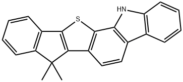 Indeno[2',1':4,5]thieno[2,3-a]carbazole, 7,13-dihydro-7,7-dimethyl- Structure