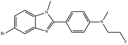 Benzenamine, 4-(5-bromo-1-methyl-1H-benzimidazol-2-yl)-N-(2-fluoroethyl)-N-methyl- 구조식 이미지