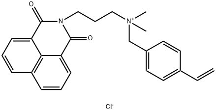 4-Methoxy-N-(3-N',N'-dimethylaminopropyl)naphthalimide vinylbenzyl chloride quaternary salt Structure