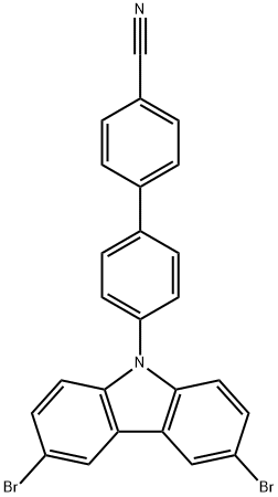 [1,1'-Biphenyl]-4-carbonitrile, 4'-(3,6-dibromo-9H-carbazol-9-yl)- Structure