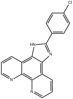 2-(4-클로로페닐)이미다졸[4,5f][1,10]페난트롤린 구조식 이미지