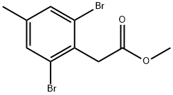 Benzeneacetic acid, 2,6-dibromo-4-methyl-, methyl ester 구조식 이미지