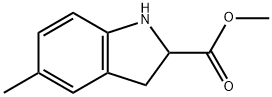 1H-Indole-2-carboxylic acid, 2,3-dihydro-5-methyl-, methyl ester Structure