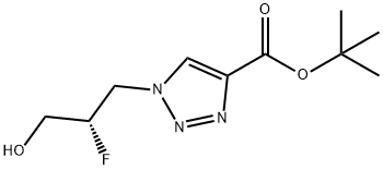 1H-1,2,3-Triazole-4-carboxylic acid, 1-[(2S)-2-fluoro-3-hydroxypropyl]-, 1,1-dimethylethyl ester Structure