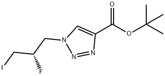 1H-1,2,3-Triazole-4-carboxylic acid, 1-[(2S)-2-fluoro-3-iodopropyl]-, 1,1-dimethylethyl ester Structure