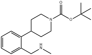 tert-butyl 4-(2-((methylamino)methyl)phenyl)piperidine-1-carboxylate 구조식 이미지