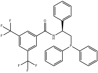 N-[(1S)-2-(Diphenylphosphino)-1-phenylethyl]-3,5-bis(trifluoromethyl)-benzamide 구조식 이미지