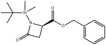 2-Azetidinecarboxylic acid, 1-[(1,1-dimethylethyl)dimethylsilyl]-4-oxo-, phenylmethyl ester, (2R)- Structure