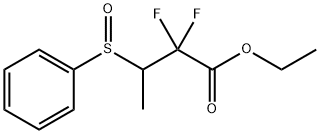 Butanoic acid, 2,2-difluoro-3-(phenylsulfinyl)-, ethyl ester Structure