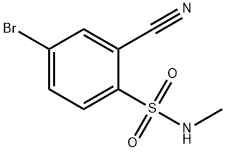 Benzenesulfonamide, 4-bromo-2-cyano-N-methyl- Structure