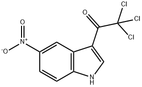 Ethanone, 2,2,2-trichloro-1-(5-nitro-1H-indol-3-yl)- Structure