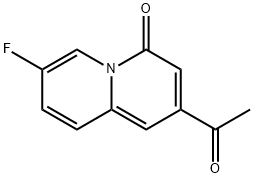 4H-Quinolizin-4-one, 2-acetyl-7-fluoro- Structure