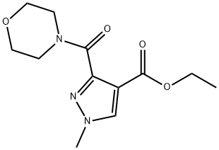 ethyl 1-methyl-3-(morpholin-4-ylcarbonyl)-1H-pyrazole-4-carboxylate 구조식 이미지