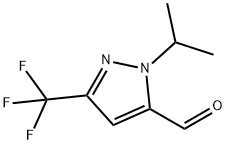 1-isopropyl-3-(trifluoromethyl)-1H-pyrazole-5-carbaldehyde Structure