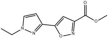 methyl 5-(1-ethyl-1H-pyrazol-3-yl)isoxazole-3-carboxylate Structure