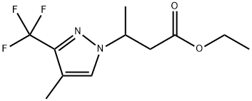 ethyl 3-[4-methyl-3-(trifluoromethyl)-1H-pyrazol-1-yl]butanoate Structure