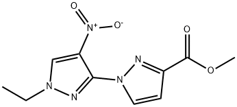 methyl 1'-ethyl-4'-nitro-1'H-1,3'-bipyrazole-3-carboxylate Structure