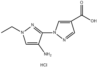 4'-amino-1'-ethyl-1'H-1,3'-bipyrazole-4-carboxylic acid Structure