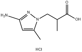 3-(3-amino-5-methyl-1H-pyrazol-1-yl)-2-methylpropanoic acid Structure