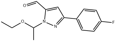 1-(1-ethoxyethyl)-3-(4-fluorophenyl)-1H-pyrazole-5-carbaldehyde Structure