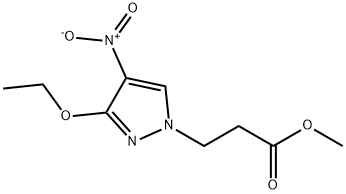 methyl 3-(3-ethoxy-4-nitro-1H-pyrazol-1-yl)propanoate Structure