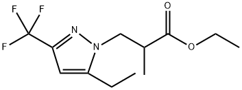 ethyl 3-[5-ethyl-3-(trifluoromethyl)-1H-pyrazol-1-yl]-2-methylpropanoate Structure