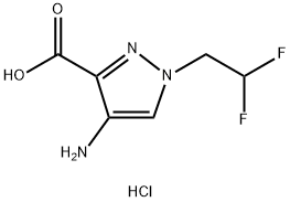 4-amino-1-(2,2-difluoroethyl)-1H-pyrazole-3-carboxylic acid Structure