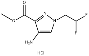 methyl 4-amino-1-(2,2-difluoroethyl)-1H-pyrazole-3-carboxylate Structure