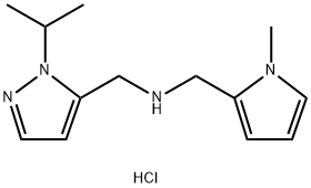 1-(1-isopropyl-1H-pyrazol-5-yl)-N-[(1-methyl-1H-pyrrol-2-yl)methyl]methanamine Structure