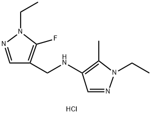 1-ethyl-N-[(1-ethyl-5-fluoro-1H-pyrazol-4-yl)methyl]-5-methyl-1H-pyrazol-4-amine Structure